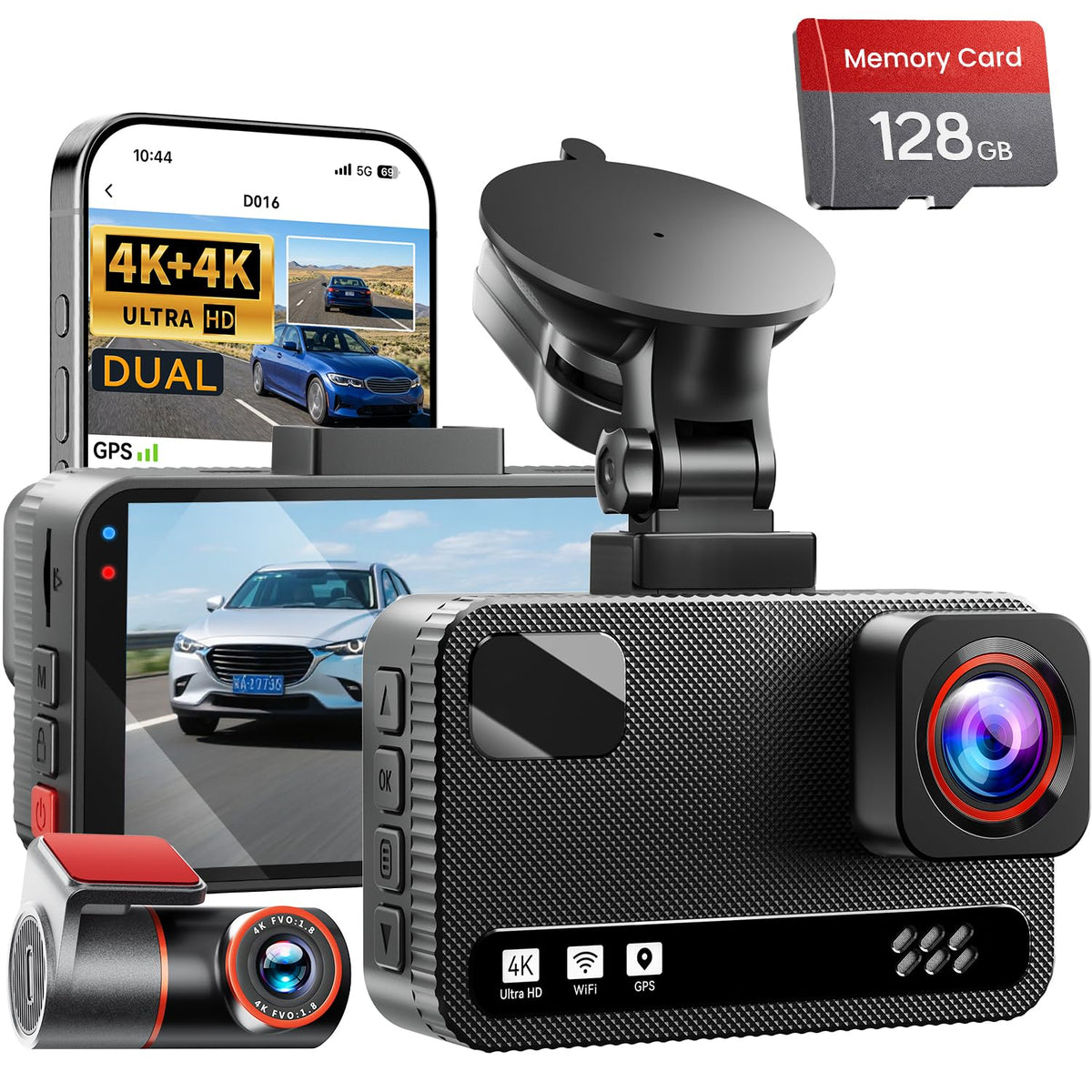 Dual 4K Front & Rear Dash Cam