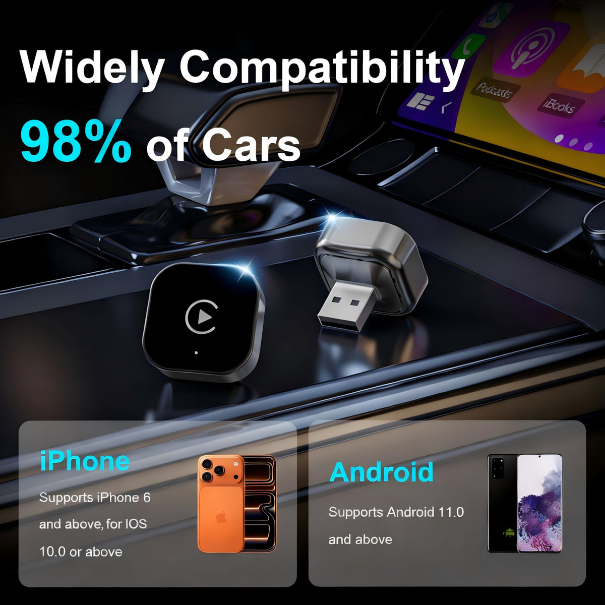 Auto-Connecting Wireless CarPlay Adapter